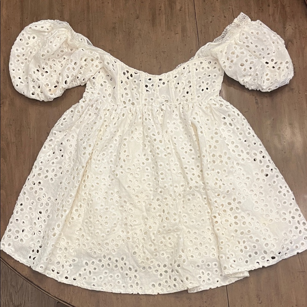 For Love And Lemons White Eyelet Lace Dress